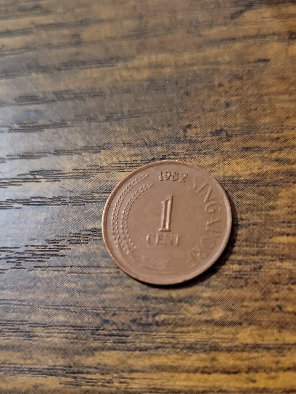 1982 Singapore 1 Cent Coin- Bronze Tones